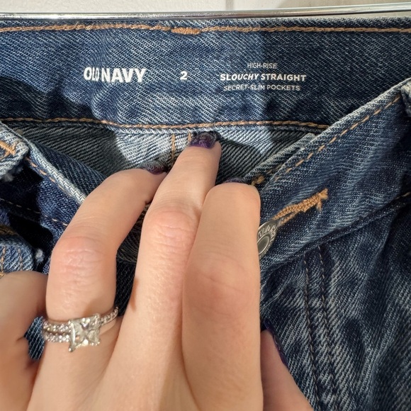Old Navy Slouchy Straight jeans, size 2 - Picture 2 of 2